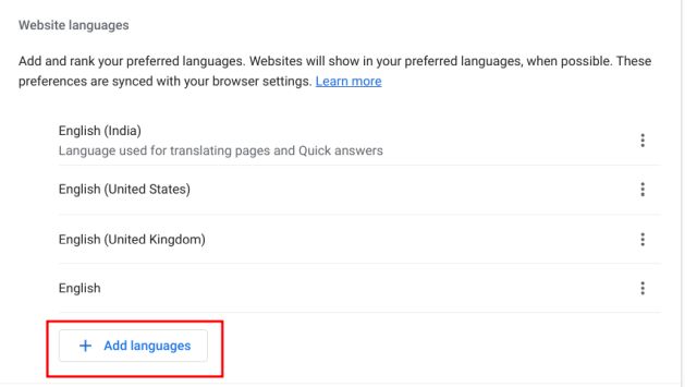 Change Website Language on a Chromebook