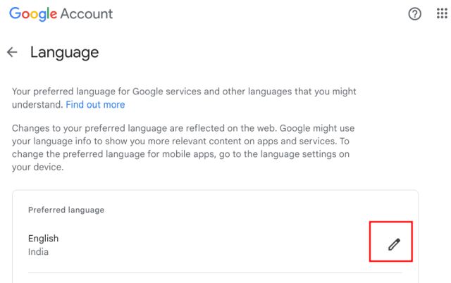 Thay đổi ngôn ngữ tài khoản Google trên Chromebook