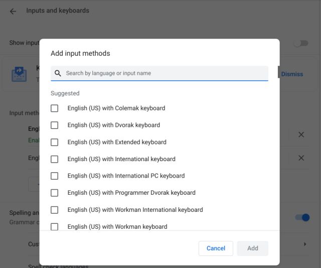 chrome os settings
