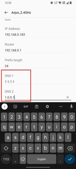 Thay đổi máy chủ DNS trên Android