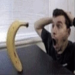 Shocked banana