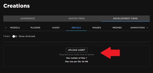Upload Decals to Roblox