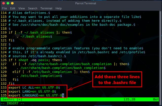 making the UTF-8 locales are environment variables