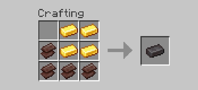 crafting recipe of Netherite Ingot