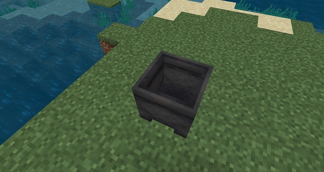 Cauldron trống - Cách tùy chỉnh áo giáp trong Minecraft