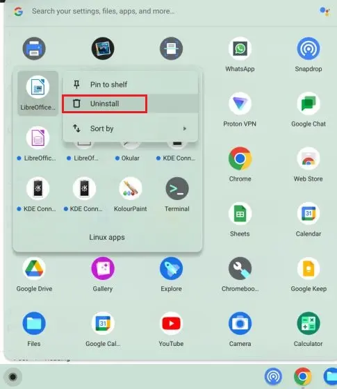 Uninstall Linux Apps