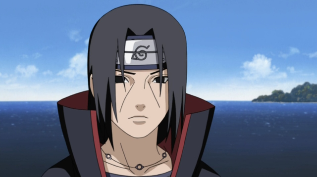 An image of the Akatsuki Member Itachi Uchiha  in Naruto.