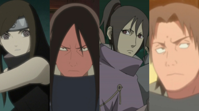 An image of Izumi Uchiha, Inabi Uchiha, Hikaku Uchiha, and Tekka Uchiha in Naruto series.