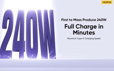 realme 240w fast charging