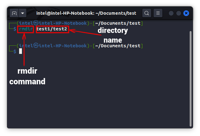 Delete Empty Directory Using Rmdir Command