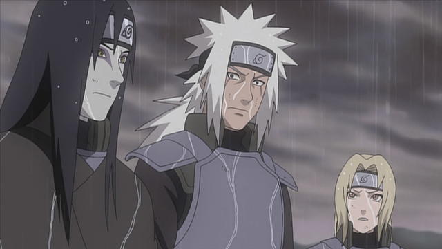 An image of the Legendary Sannins in Naruto.