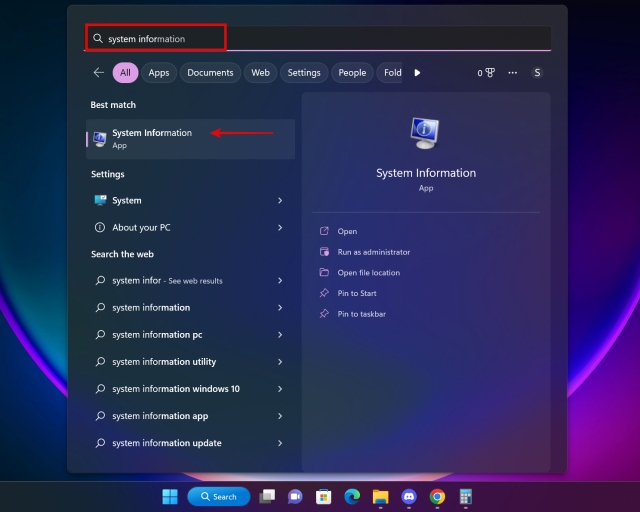 system information in windows 11