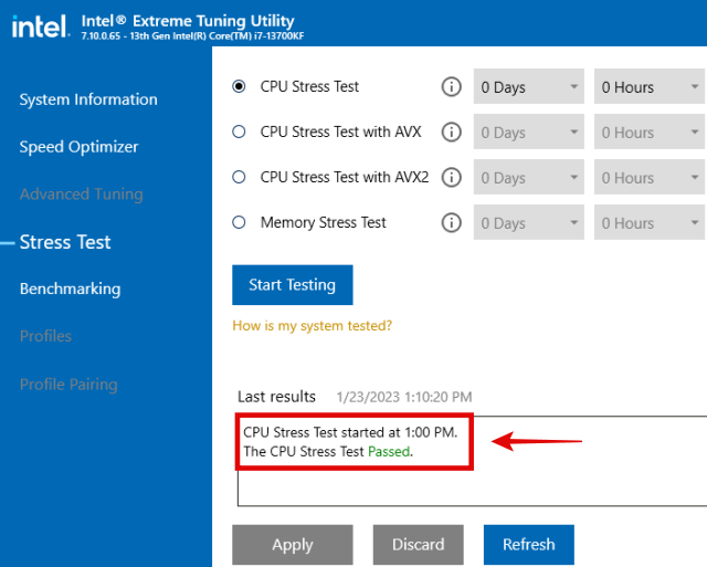 cpu stress test passed