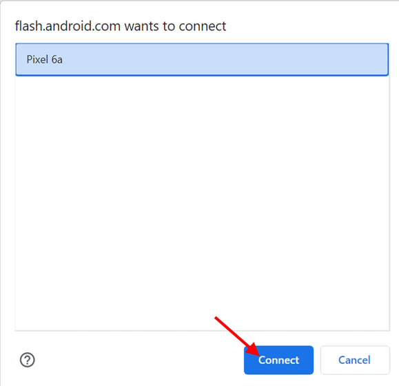 Connect button