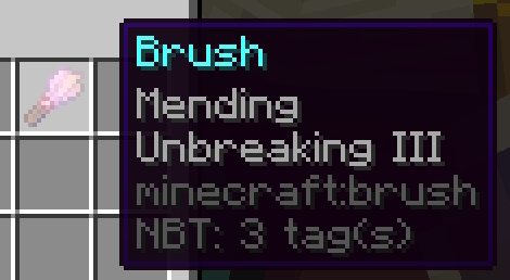 Enchantments on the Brush in Minecraft