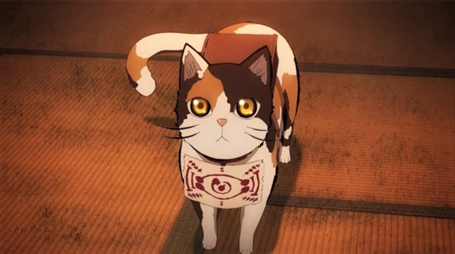 Kawaii Anime Cat in Orange Tree  Cute Mobile Wallpaper