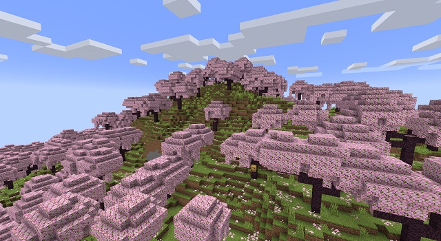 Biome Cherry Grove Dans Minecraft