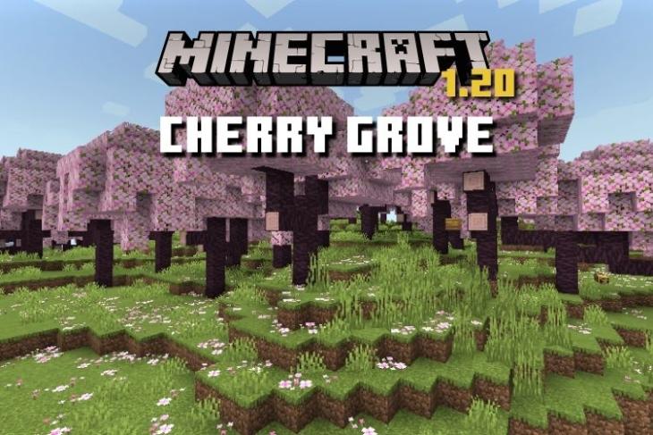 Cherry Grove in Minecraft