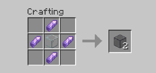 Crafting recipe of tinted glass
