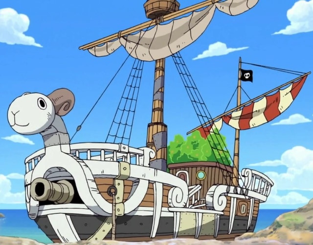An image of the Going Merry pirate ship in One Piece.