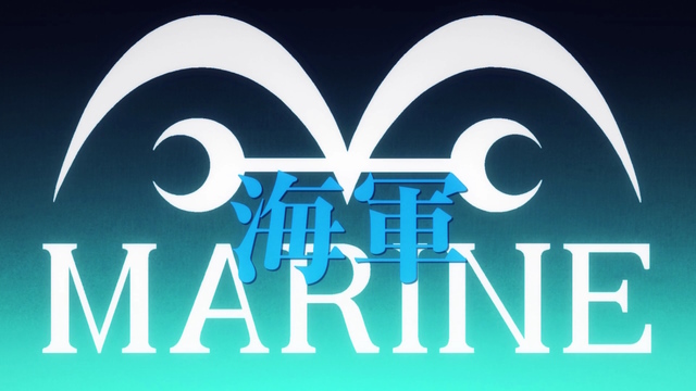 An image of the Marines logo in One Piece. 