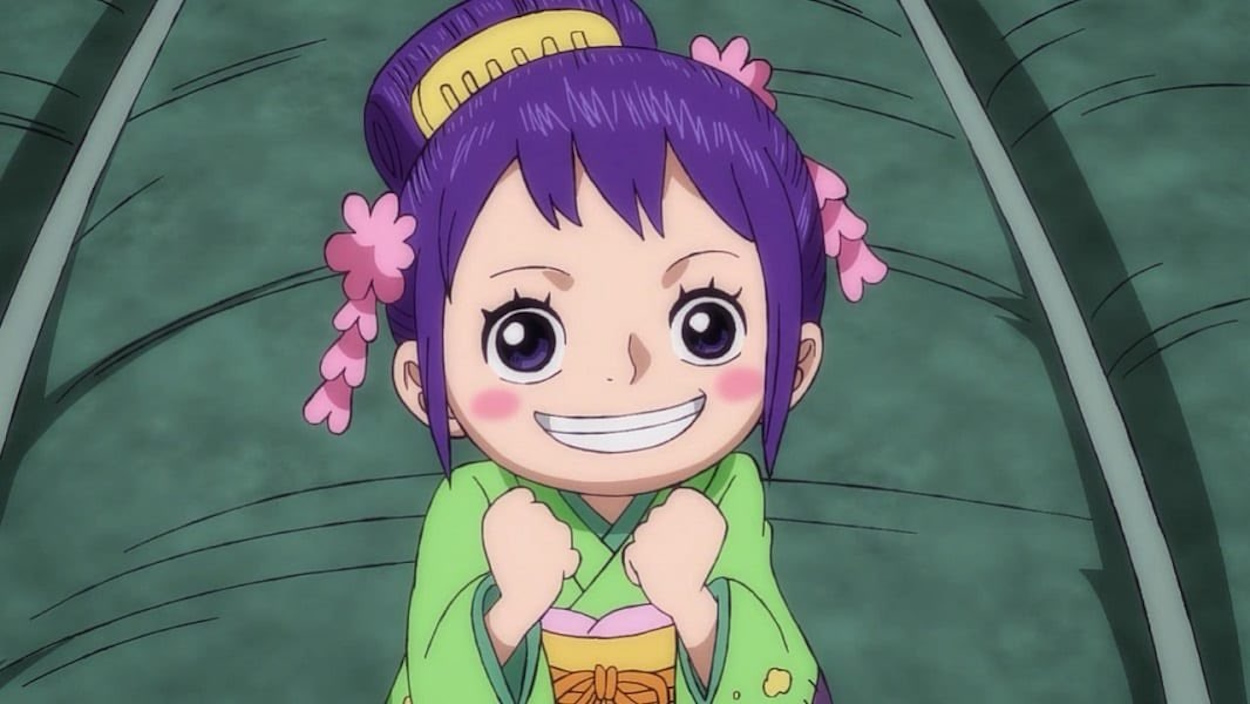 Otama happy after winning the war in One Piece anime