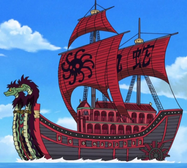 An image of the Perfume Yuda pirate ship in One Piece.