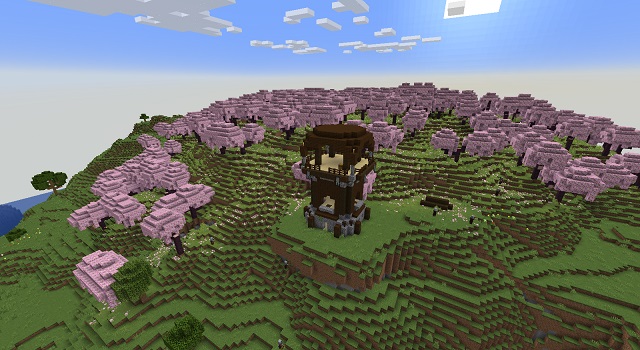 Raiders in Pink - Cherry Grove Seeds in Minecraft