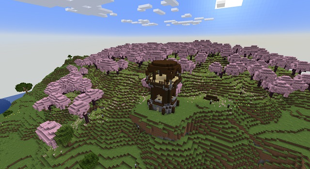 Pillards En Rose - Cherry Grove Seeds Dans Minecraft