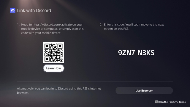 qr code get discord ps5