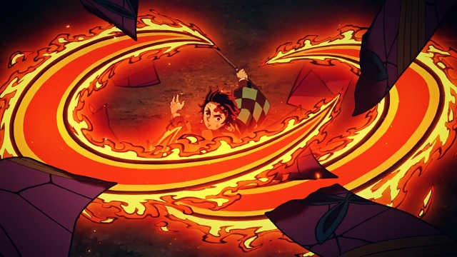 Kimetsu no Yaiba, Kamado Tanjiro, fire, Daki, sword, anime, Anime