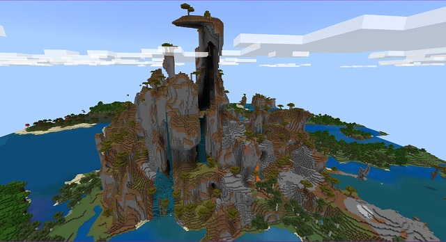Semi di sopravvivenza di Minecraft di montagna sparsi