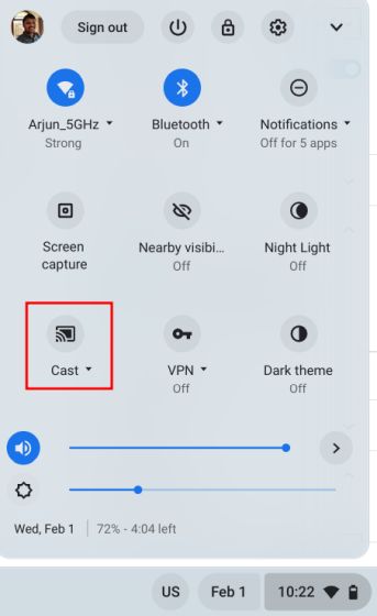 Connectez Chromebook à votre téléviseur sans fil