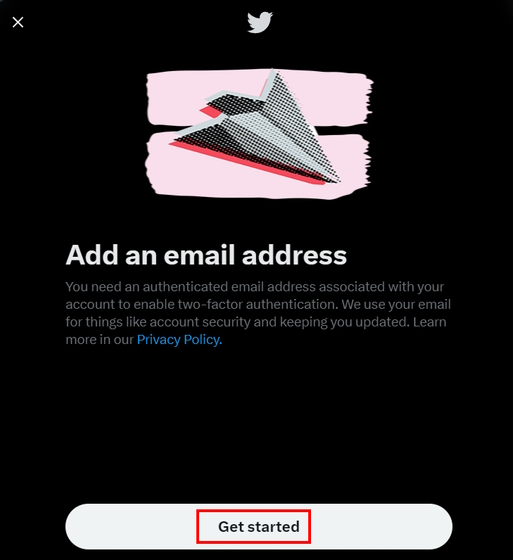 How to Set UP 2FA for Twitter?
This image represents the email verification Option in Twitter