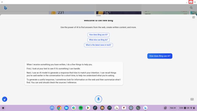 Verwenden Sie das neue KI-gestützte Bing auf Ihrem Chromebook (2023)