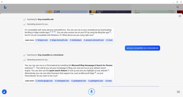 Verwenden Sie das neue KI-gestützte Bing auf Ihrem Chromebook (2023)
