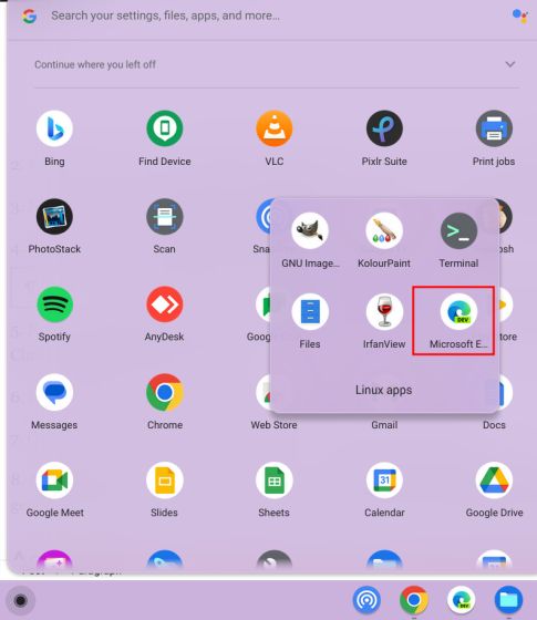 app drawer