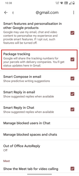 Gmail アプリで荷物追跡を有効にして使用する方法