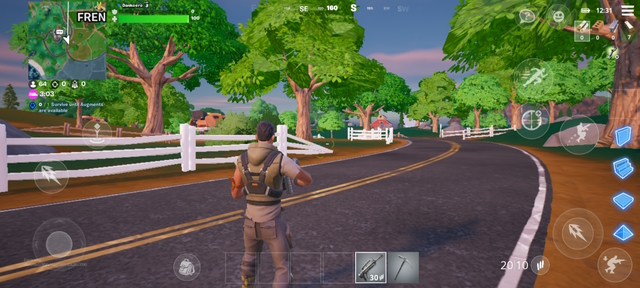 Fortnite
This image is representative of the gameplay of the Fortnite game for mobile devices.