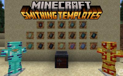 All smithing templates in item frames in Minecraft