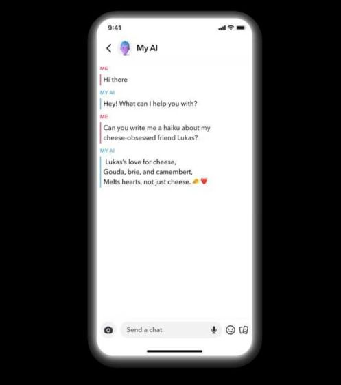 Snapchat Demo Chatbot AI 