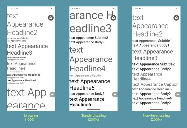 Android 14 scaling font