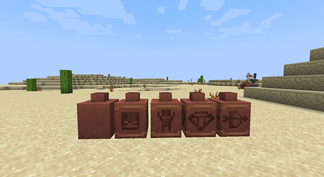 Tipi di vasi decorati in Minecraft