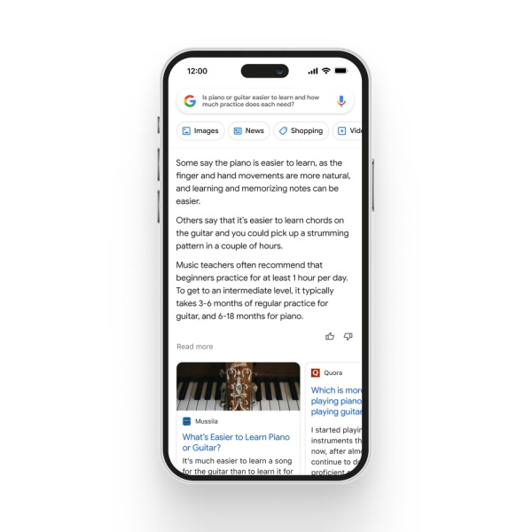 Google AI features for Search to launch soon