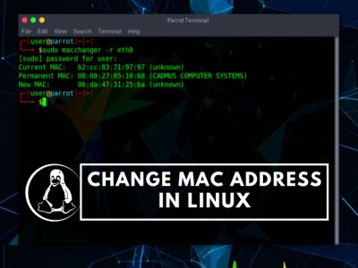change mac address in linux