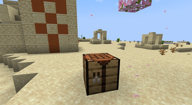 crafting table in a desert
