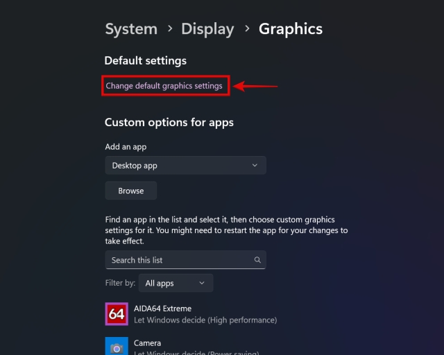 Graphics Settings Under Settings In Windows 11