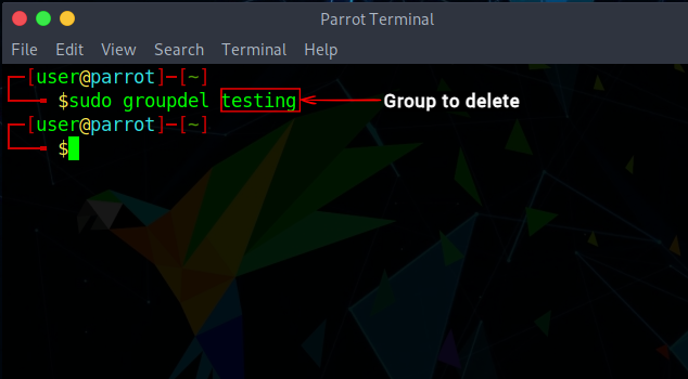 Delete a group in Linux