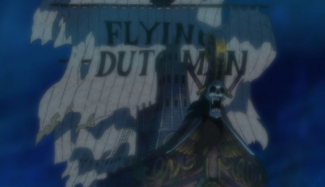 An image of the Flying Dutchman pirate ship in One Piece.