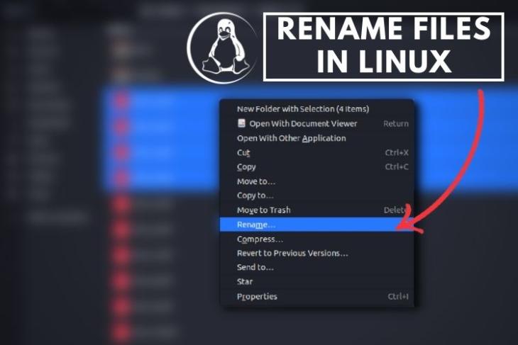 how to rename a file in linux